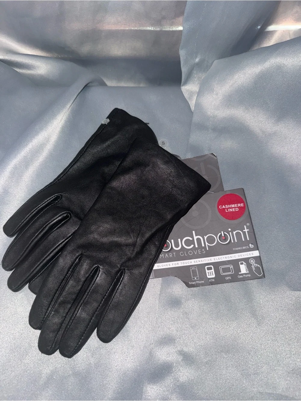 Black Leather Cashmere-Lined Women’s Gloves